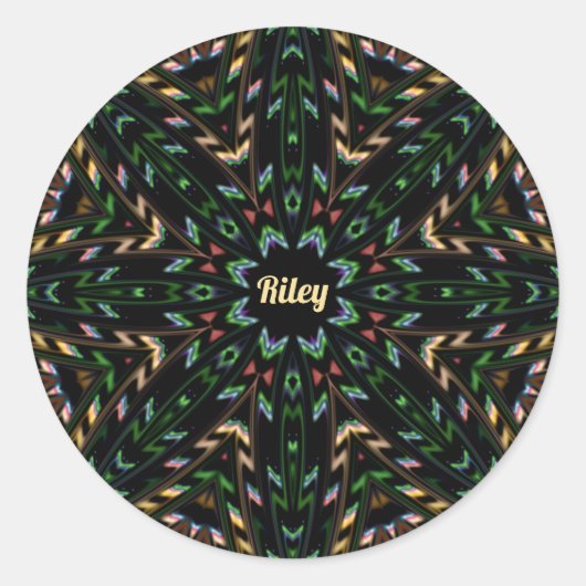 Rond RILEY ~ Sticker Multicolore INTERGALACTIQUE ~ (Devant)