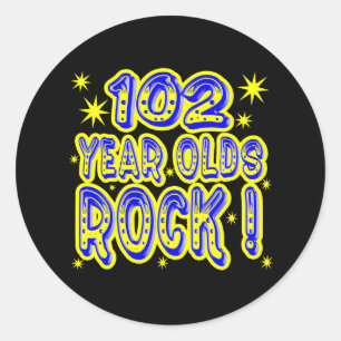 Rond Rocher à 102 ans ! Sticker (bleu)