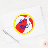 Rond Roll Funny Beach Ball Sticker (Enveloppe)