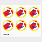 Rond Roll Funny Beach Ball Sticker (Feuille)