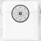 Rond Rose Compass - Sticker (Blanc) (Sac)