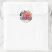 Rond Rose Enregistrer Le Sticker Date (Sac)