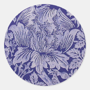 Rond Rose et chardon par William Morris Sticker