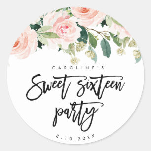 Rond rose rose rustique doux 16 sticker