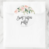 Rond rose rose rustique doux 16 sticker (Sac)