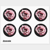Rond Rose rouge - Sticker (Feuille)