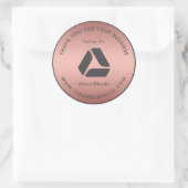 Rond Rosegold & Grey | Sticker LOGO Merci (Sac)