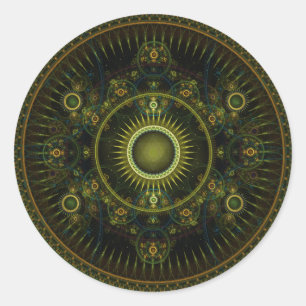 Rond Roue Magick de Metatron - Sticker Fractal