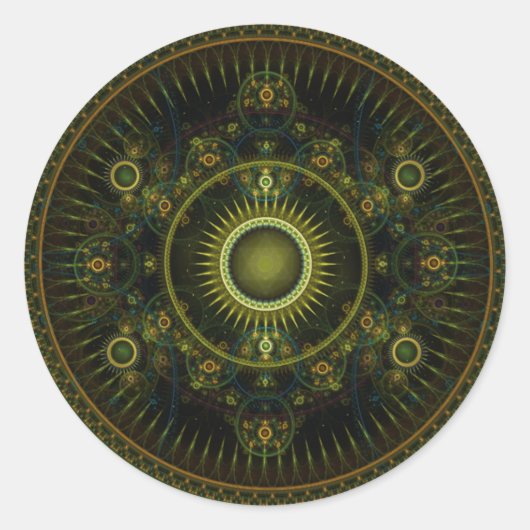 Rond Roue Magick de Metatron - Sticker Fractal (Devant)