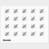 Rond Round abstract violin sticker (Feuille)
