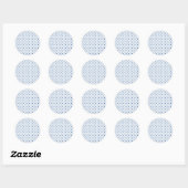 Rond Round sticker design featuring a blue and white (Feuille)