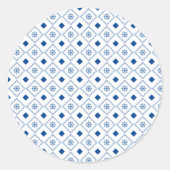 Rond Round sticker design featuring a blue and white (Devant)