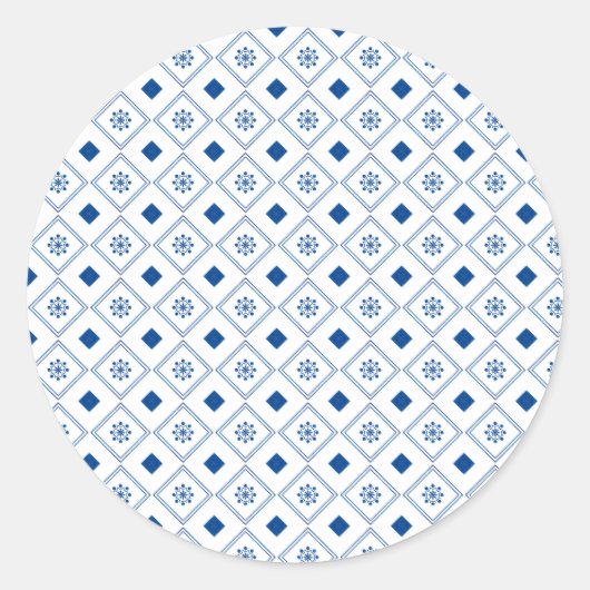 Rond Round sticker design featuring a blue and white (Devant)