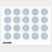 Rond Round sticker with intricate blue and white (Feuille)