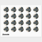 Rond Rustic Dog Name Label Sticker (Feuille)