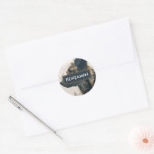 Rond Rustic Dog Name Label Sticker (Enveloppe)