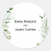 Rond Rustic Folk Greenery Round Sticker (Devant)