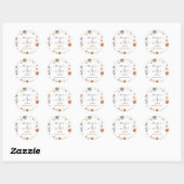Rond Rustic Pumpkins Thanksgiving Dinner Sticker (Feuille)
