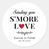 Rond S’more Love Mariage Classic Round Sticker (Devant)