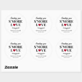 Rond S’more Love Mariage Classic Round Sticker (Feuille)