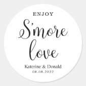 Rond S’more Love Mariage Classic Round Sticker (Devant)