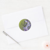 Rond S Sticker à enveloppe Lilac Monogramme (Enveloppe)