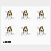 Rond Sable Rough Collie Rencontrez la race - Sticker (Feuille)