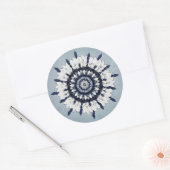 Rond Sac bleu Mandala Art Sticker (Enveloppe)