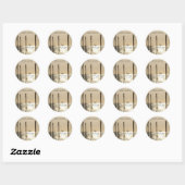 Rond sac mariage merci sticker (Feuille)