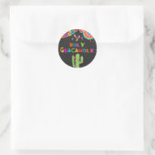 Rond Sainte Guacamole fiesta faveur tag Sticker Cactus (Sac)