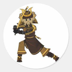 Rond Samurai Warrior avec Sticker à épée