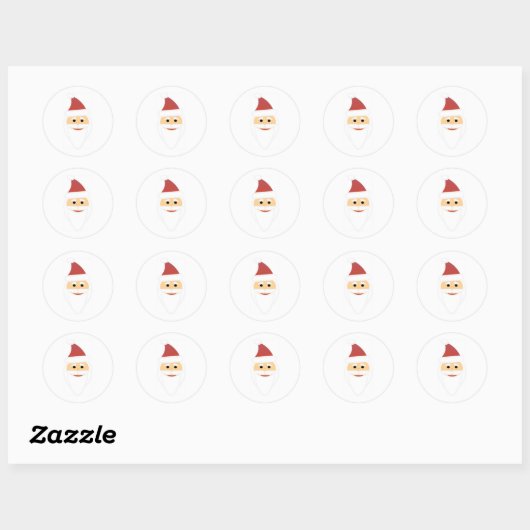 Rond Santa Claus Christmas Holiday Sticker (Feuille)