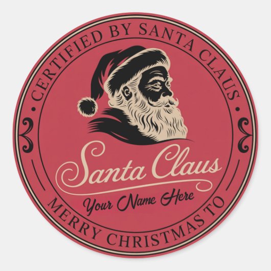 Rond ✒️ Santa’s Signature Stamp Sticker (Devant)