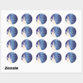 Rond Sapphire Sticker Fête des mariées Bride Bleue (Feuille)