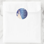 Rond Sapphire Sticker Fête des mariées Bride Bleue (Sac)