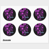 Rond Sasha Designer Nom Sticker (Feuille)