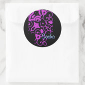 Rond Sasha Designer Nom Sticker (Sac)