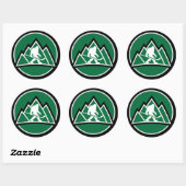 Rond Sasquatch Hockey Sticker - Loin (Feuille)