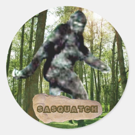 Rond Sasquatch Sticker (Devant)