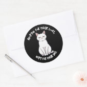 Rond Sassy Cat Sticker (Enveloppe)