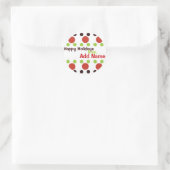 Rond Sassy Dots Sonalized Christmas Sticker (Sac)