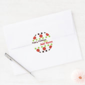 Rond Sassy Dots Sonalized Christmas Sticker (Enveloppe)