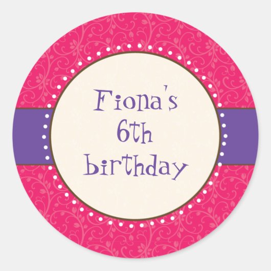 Rond Sassy Girl Sticker (Devant)