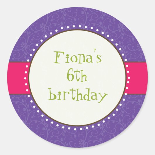 Rond Sassy Girl Sticker (Devant)