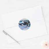 Rond Sauvons l'Ocean Orca Wildlife Sticker (Enveloppe)