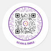 Rond Scan & Smile - Sticker par SparkLab (Devant)