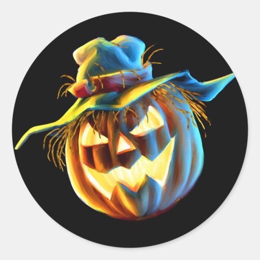 Rond ScareJack O Scarecrow Sticker (Devant)