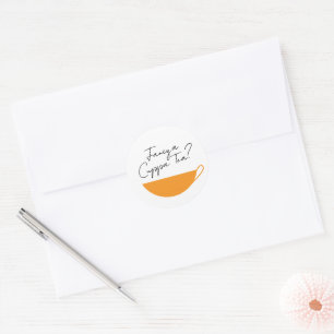 Rond Sceau d'enveloppes d'agrumes orange / Sticker