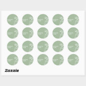 Rond SCEAU STICKER :: fabuleusement 5 (Feuille)