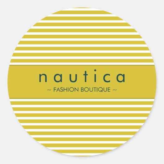 Rond SCEAU STICKER :: rayé nautique 16 (Devant)